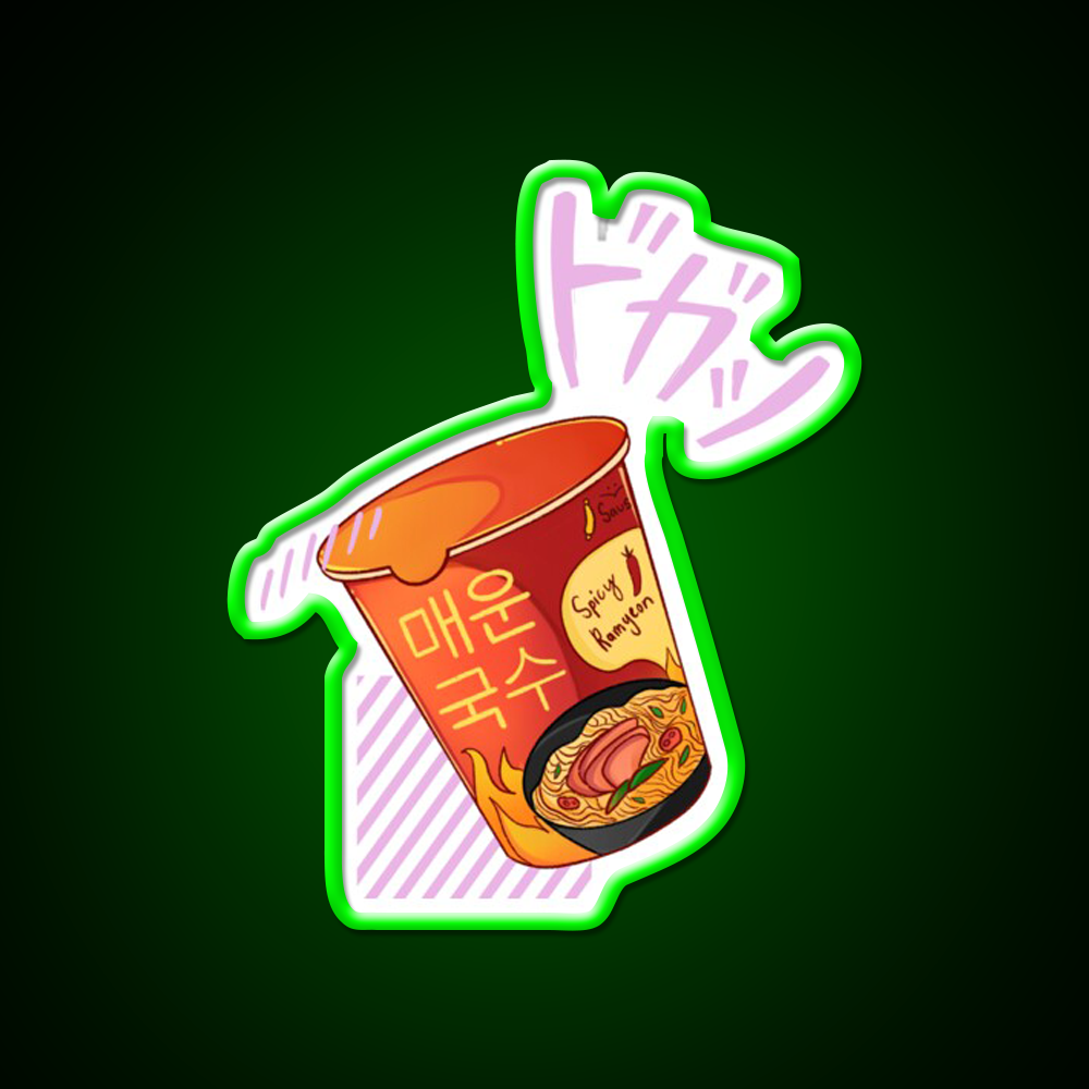 Chinese Food Spicy Ramyeon Led Neon Sign Chinese Food Rgb Color