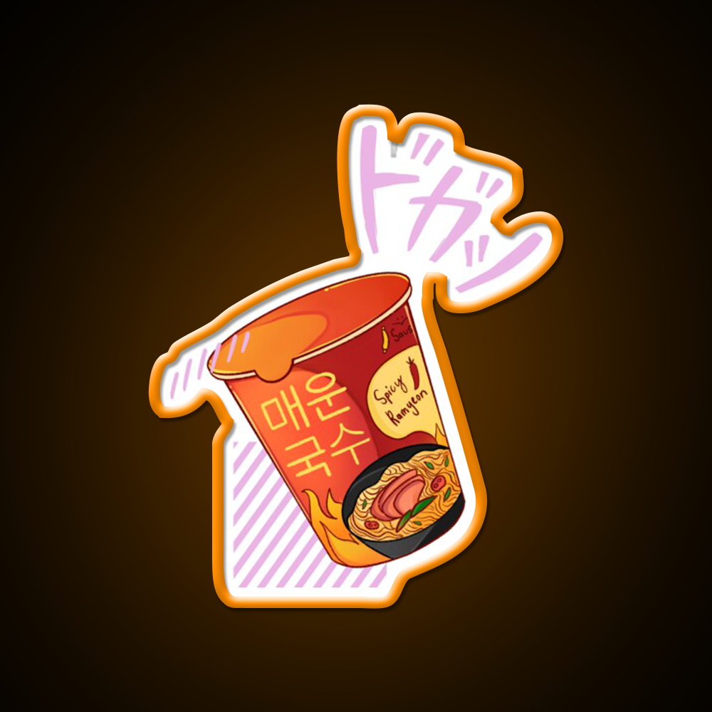 Chinese Food Spicy Ramyeon Led Neon Sign Chinese Food Rgb Color