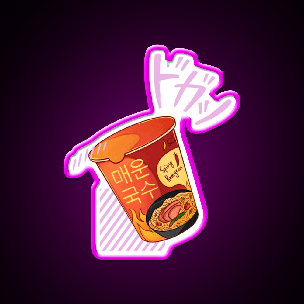Chinese Food Spicy Ramyeon Led Neon Sign Chinese Food Rgb Color - Shineneon