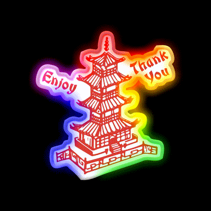 Chinese Food Take Out Led Neon Sign Chinese Food Rgb Color