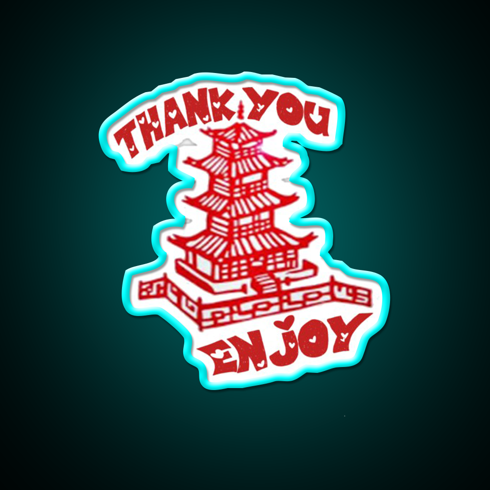 Chinese Food Take Out Thank You Enjoy Led Neon Sign Chinese Food Rgb Color