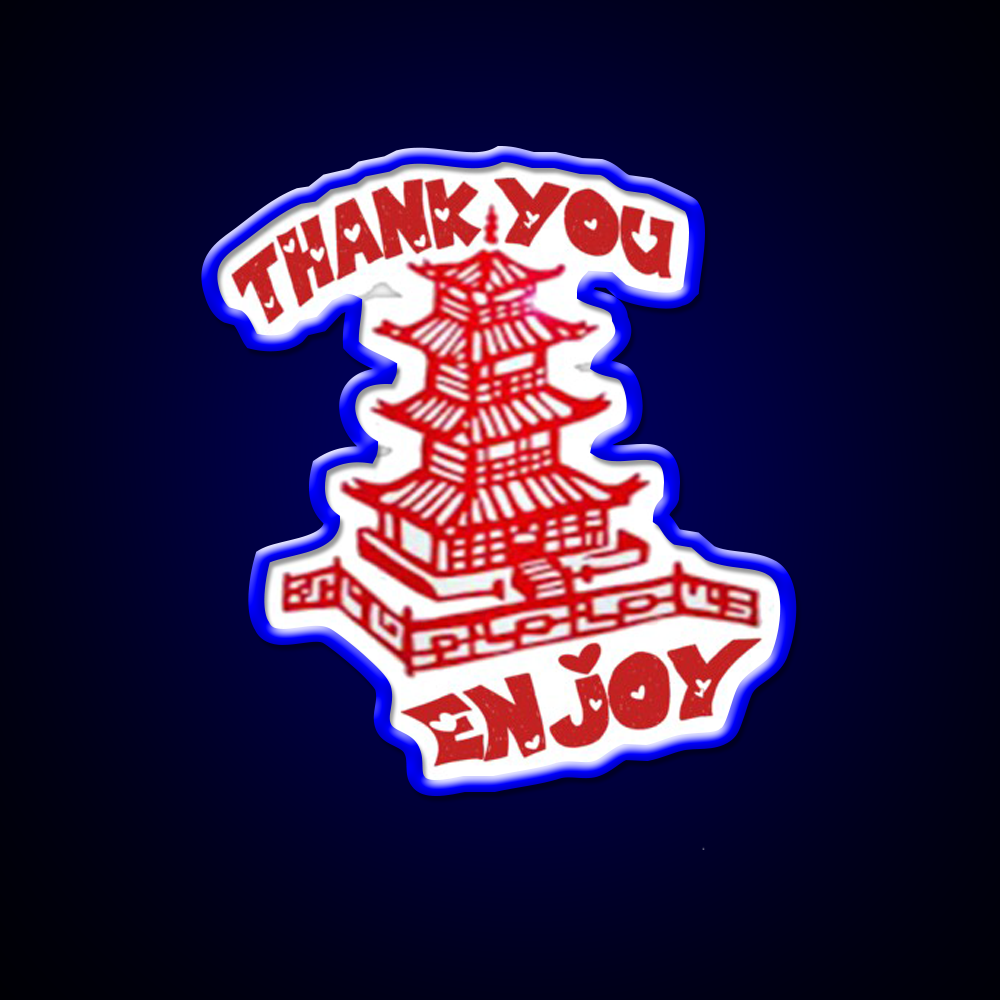 Chinese Food Take Out Thank You Enjoy Led Neon Sign Chinese Food Rgb Color