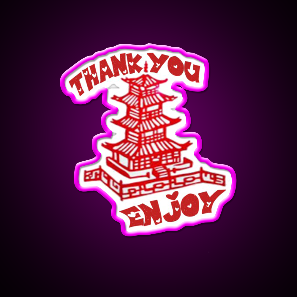 Chinese Food Take Out Thank You Enjoy Led Neon Sign Chinese Food Rgb Color