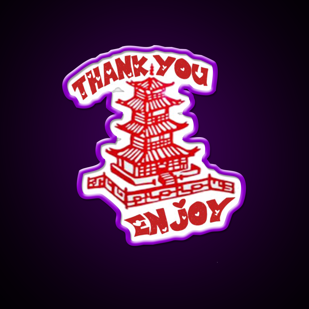 Chinese Food Take Out Thank You Enjoy Led Neon Sign Chinese Food Rgb Color