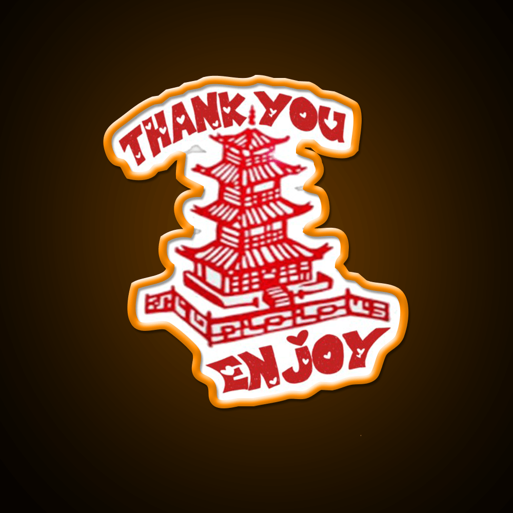 Chinese Food Take Out Thank You Enjoy Led Neon Sign Chinese Food Rgb Color - Shineneon