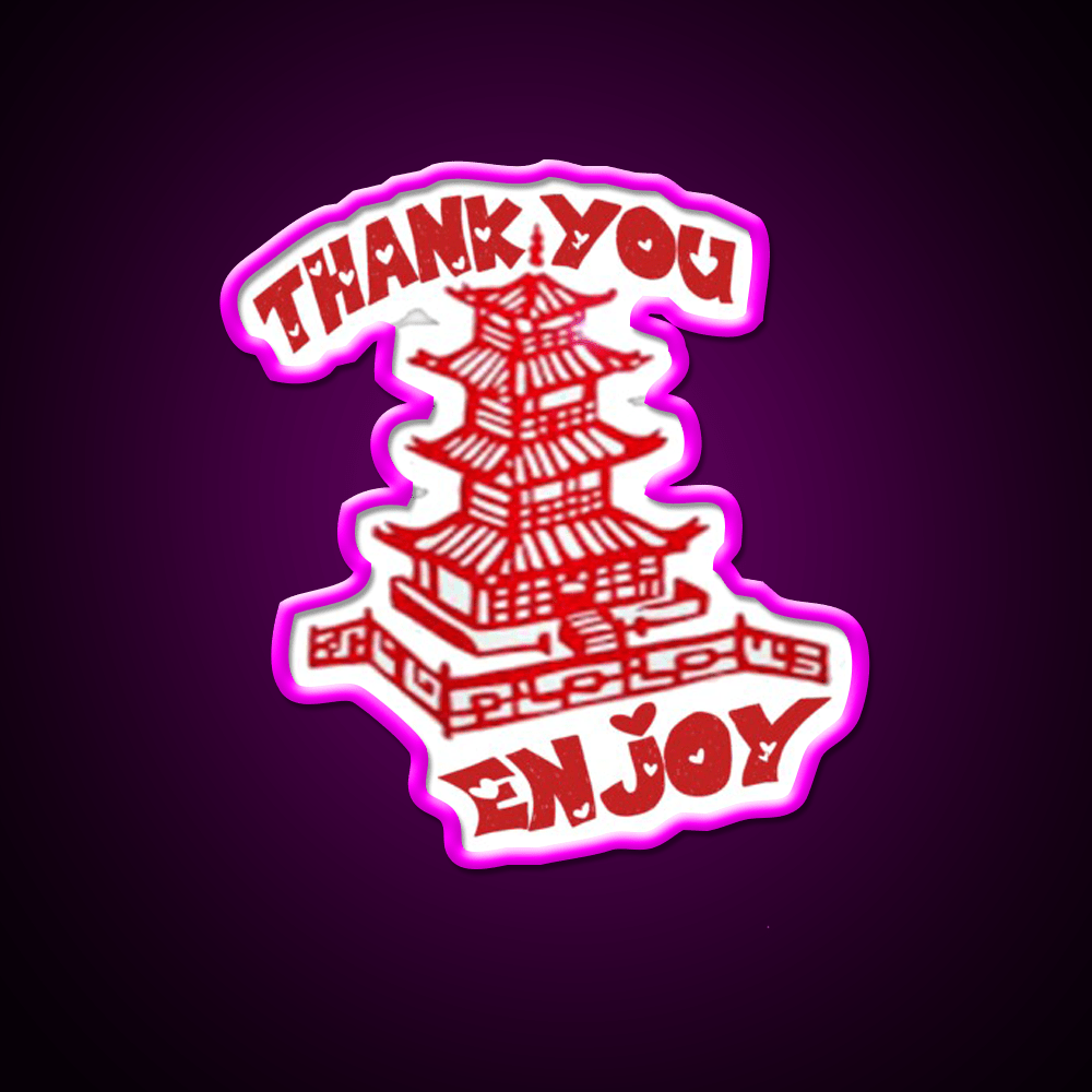 Chinese Food Take Out Thank You Enjoy Led Neon Sign Chinese Food Rgb Color - Shineneon