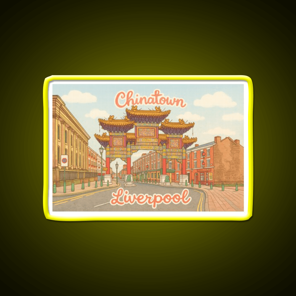 Chinese Gate Chinatown Liverpool Uk Asian Cultural Led Neon Sign Rgb Color - Shineneon