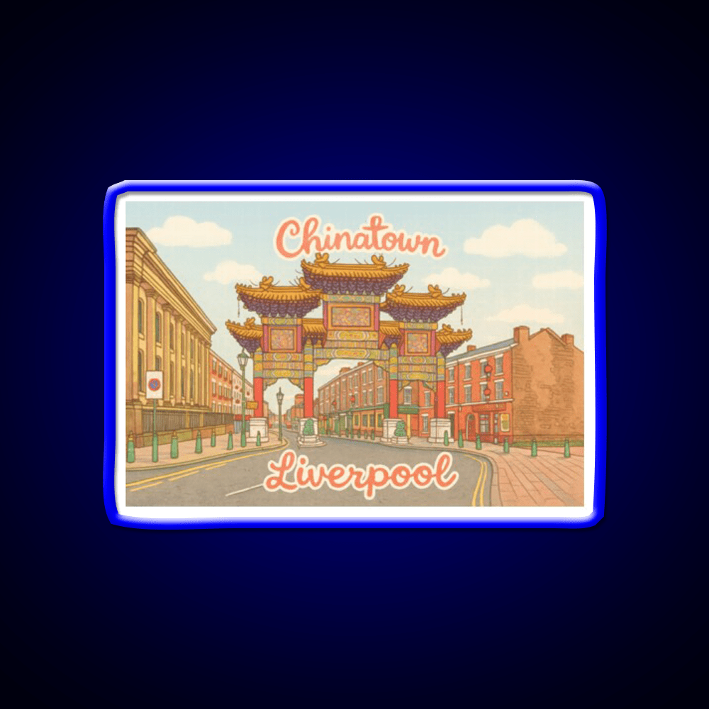 Chinese Gate Chinatown Liverpool Uk Asian Cultural Led Neon Sign Rgb Color - Shineneon