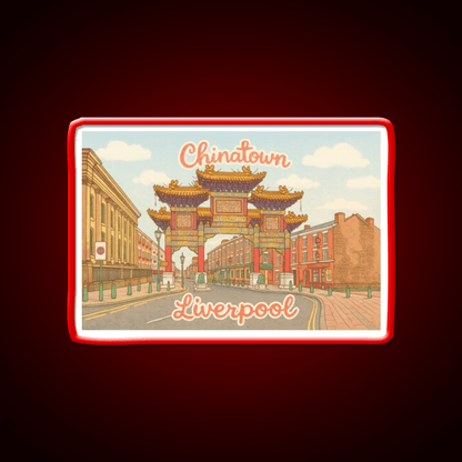 Chinese Gate Chinatown Liverpool Uk Asian Cultural Led Neon Sign Rgb Color - Shineneon