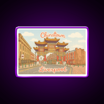 Chinese Gate Chinatown Liverpool Uk Asian Cultural Led Neon Sign Rgb Color - Shineneon
