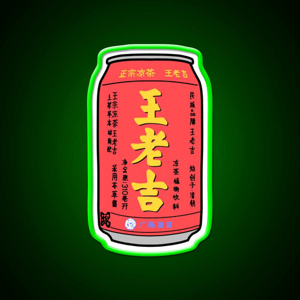 Chinese Herbal Tea Drink Wang Lao Ji Snack Food Led Neon Sign Rgb Color - Shineneon