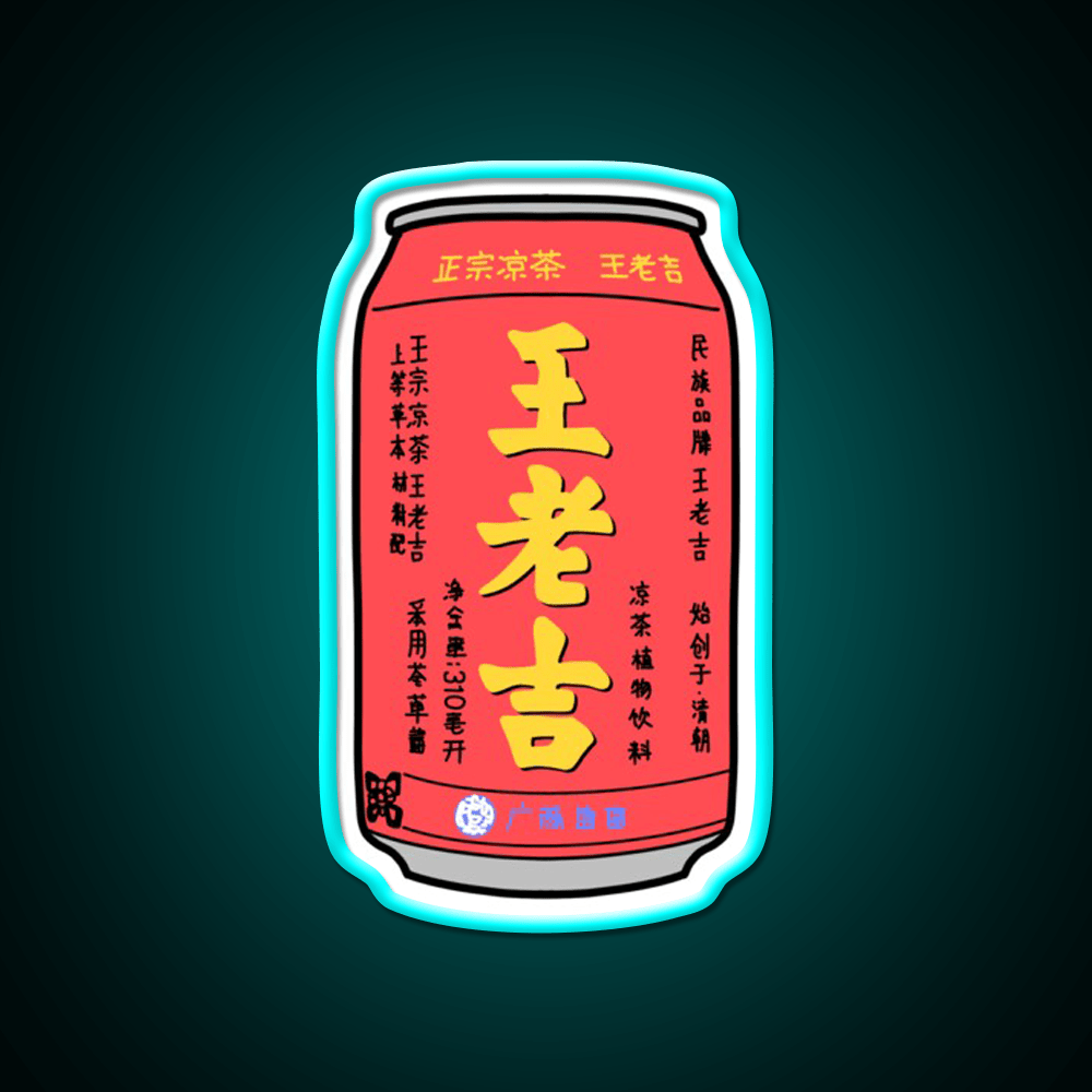Chinese Herbal Tea Drink Wang Lao Ji Snack Food Led Neon Sign Rgb Color - Shineneon