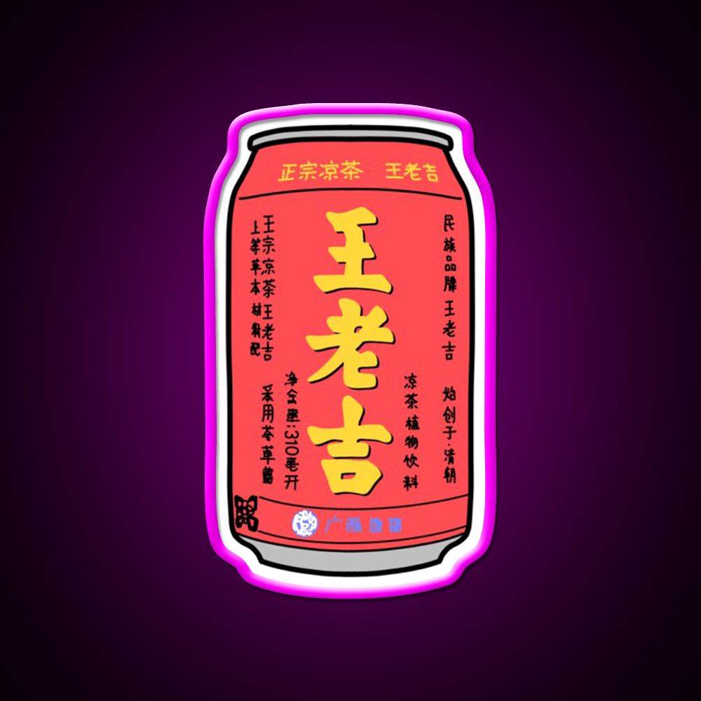 Chinese Herbal Tea Drink Wang Lao Ji Snack Food Led Neon Sign Rgb Color - Shineneon