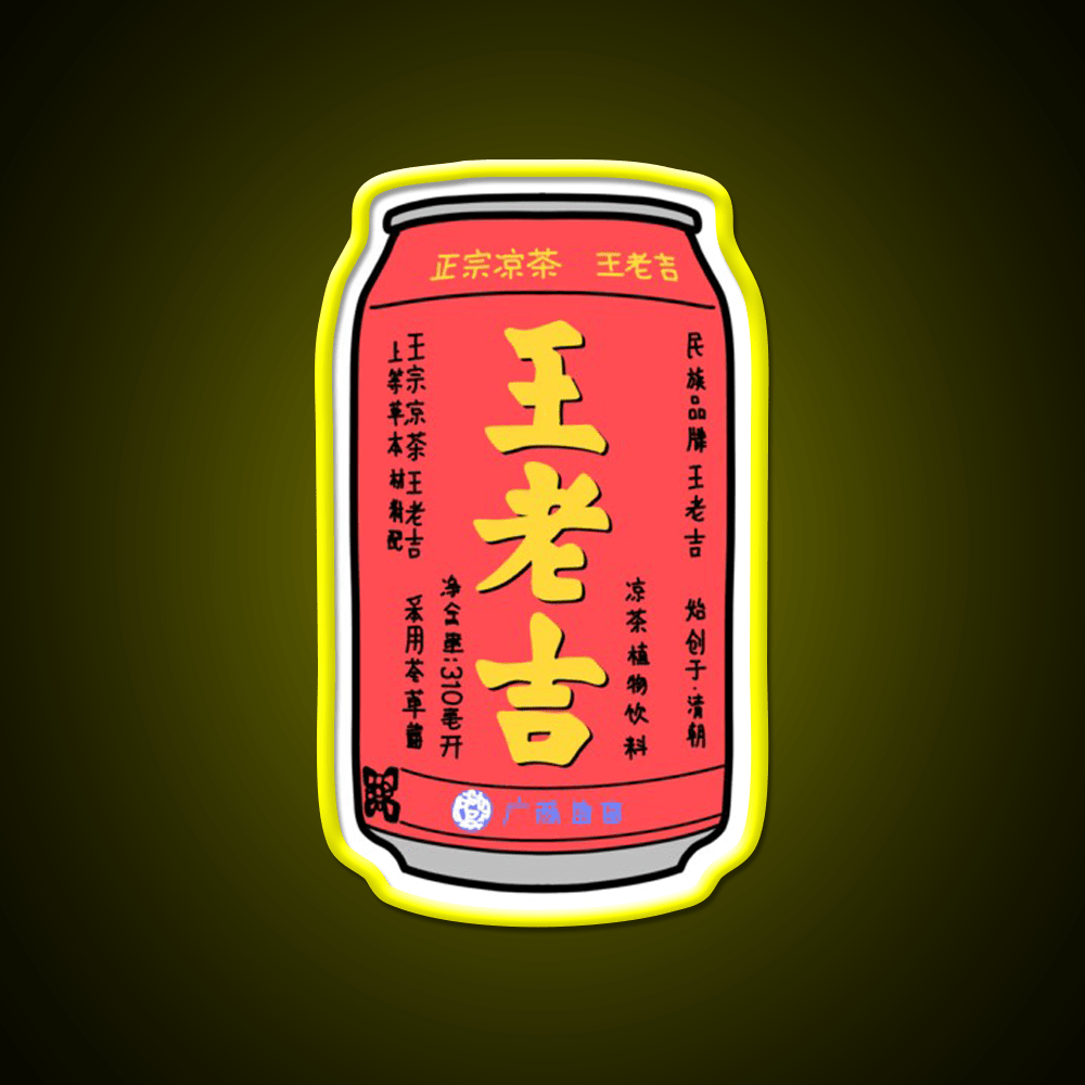 Chinese Herbal Tea Drink Wang Lao Ji Snack Food Led Neon Sign Rgb Color - Shineneon