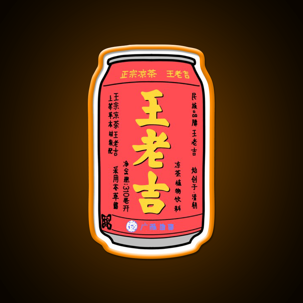 Chinese Herbal Tea Drink Wang Lao Ji Snack Food Led Neon Sign Rgb Color - Shineneon