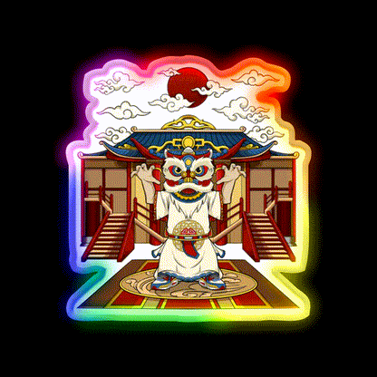 Chinese Lion Dance Asian Cultural Led Neon Sign Rgb Color - LED neon sign close-up detail