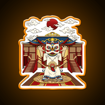 Chinese Lion Dance Asian Cultural Led Neon Sign Rgb Color - Shineneon