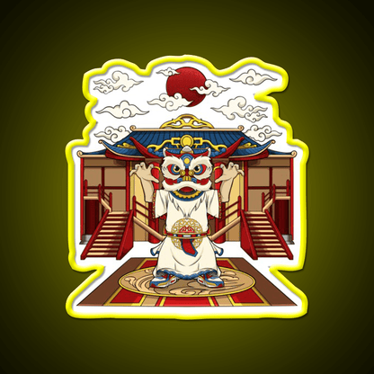 Chinese Lion Dance Asian Cultural Led Neon Sign Rgb Color - Shineneon