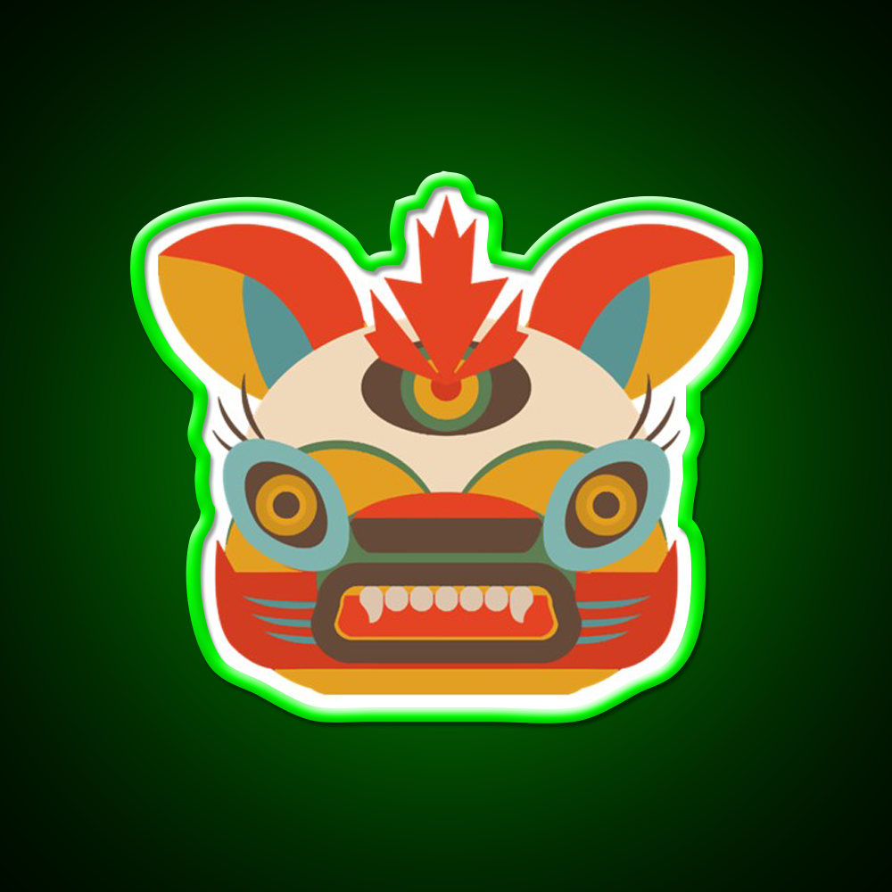 Chinese Monster Led Neon Sign Chinese Food Rgb Color