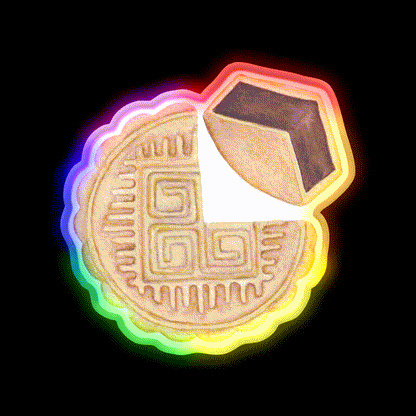 Chinese Mooncake Led Neon Sign Chinese Food Rgb Color