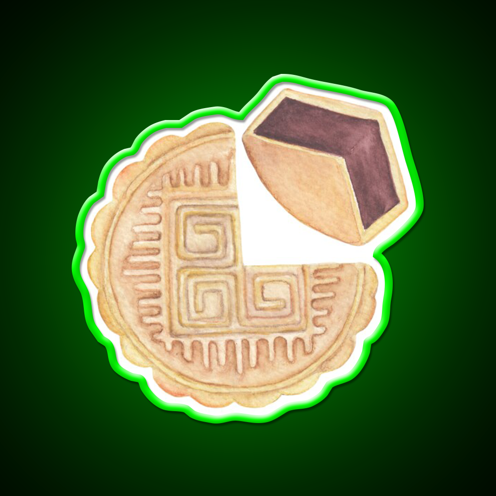 Chinese Mooncake Led Neon Sign Chinese Food Rgb Color