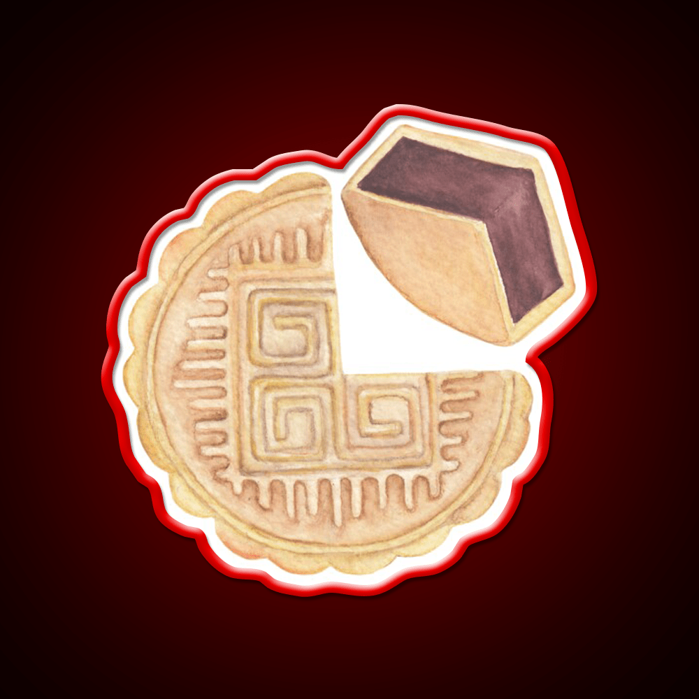 Chinese Mooncake Led Neon Sign Chinese Food Rgb Color - Shineneon