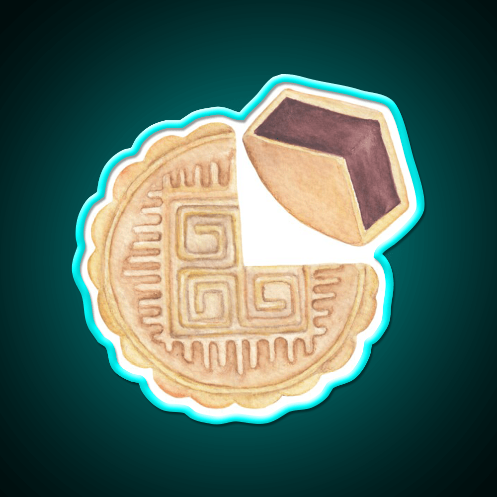 Chinese Mooncake Led Neon Sign Chinese Food Rgb Color - Shineneon