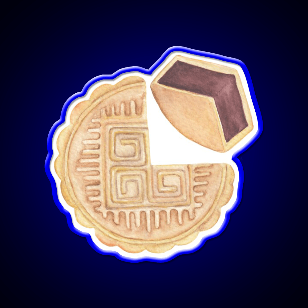 Chinese Mooncake Led Neon Sign Chinese Food Rgb Color - Shineneon