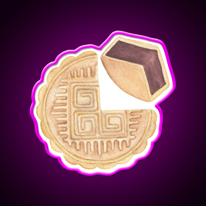 Chinese Mooncake Led Neon Sign Chinese Food Rgb Color - Shineneon