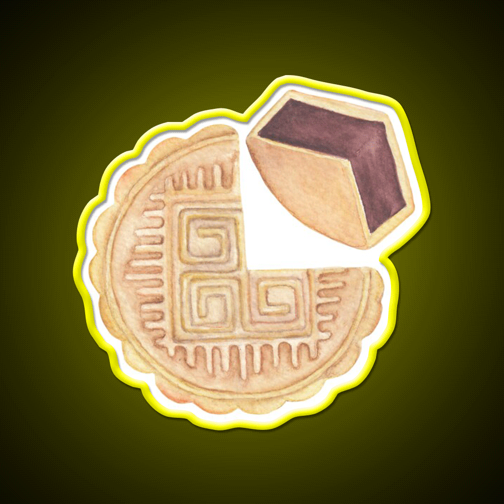 Chinese Mooncake Led Neon Sign Chinese Food Rgb Color