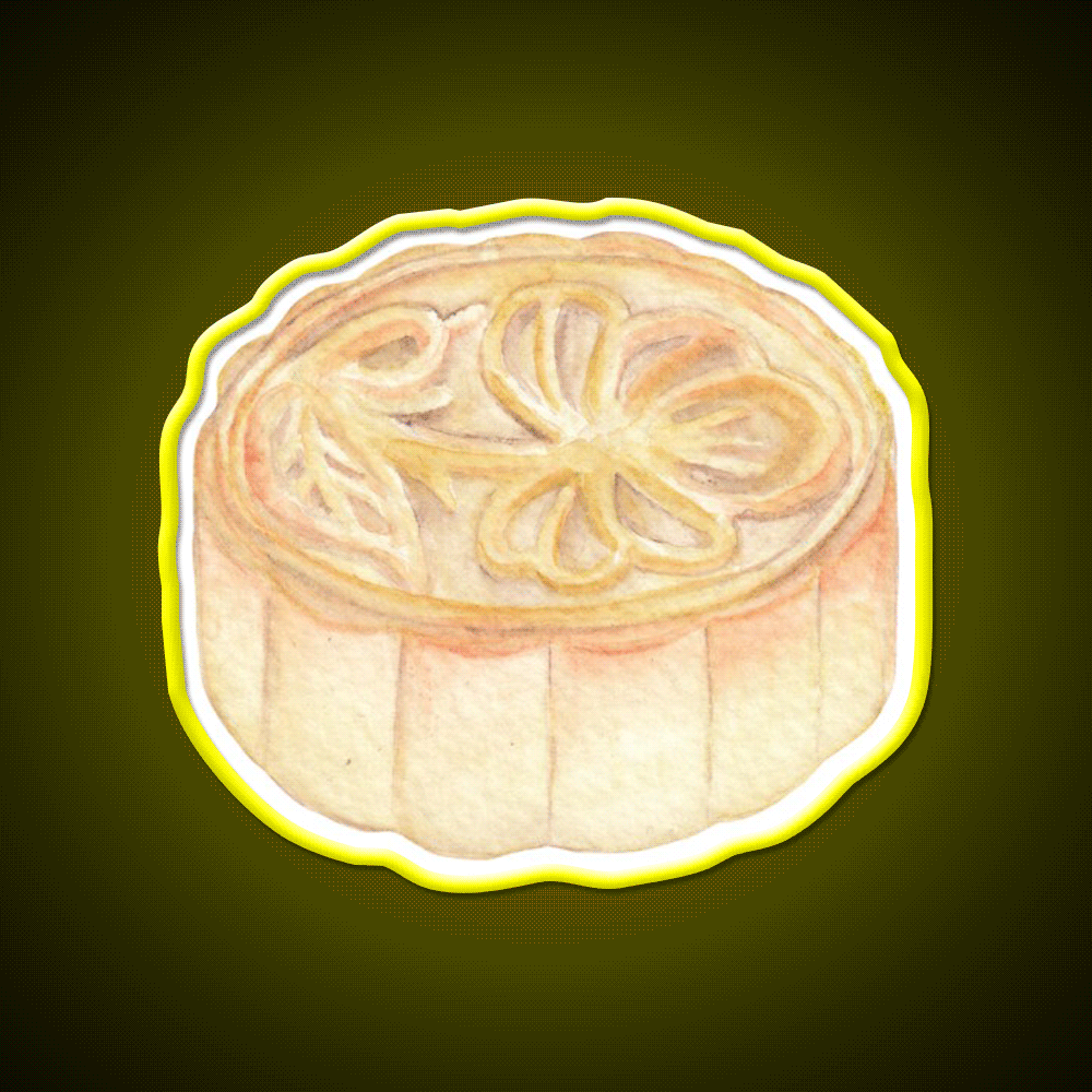 Chinese Mooncake Snack Food Led Neon Sign Rgb Color - Custom LED neon sign front view