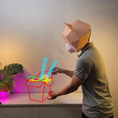 Chinese Noodle Takeout Box Led Neon Sign Food Led Neon Sign | Shineneon