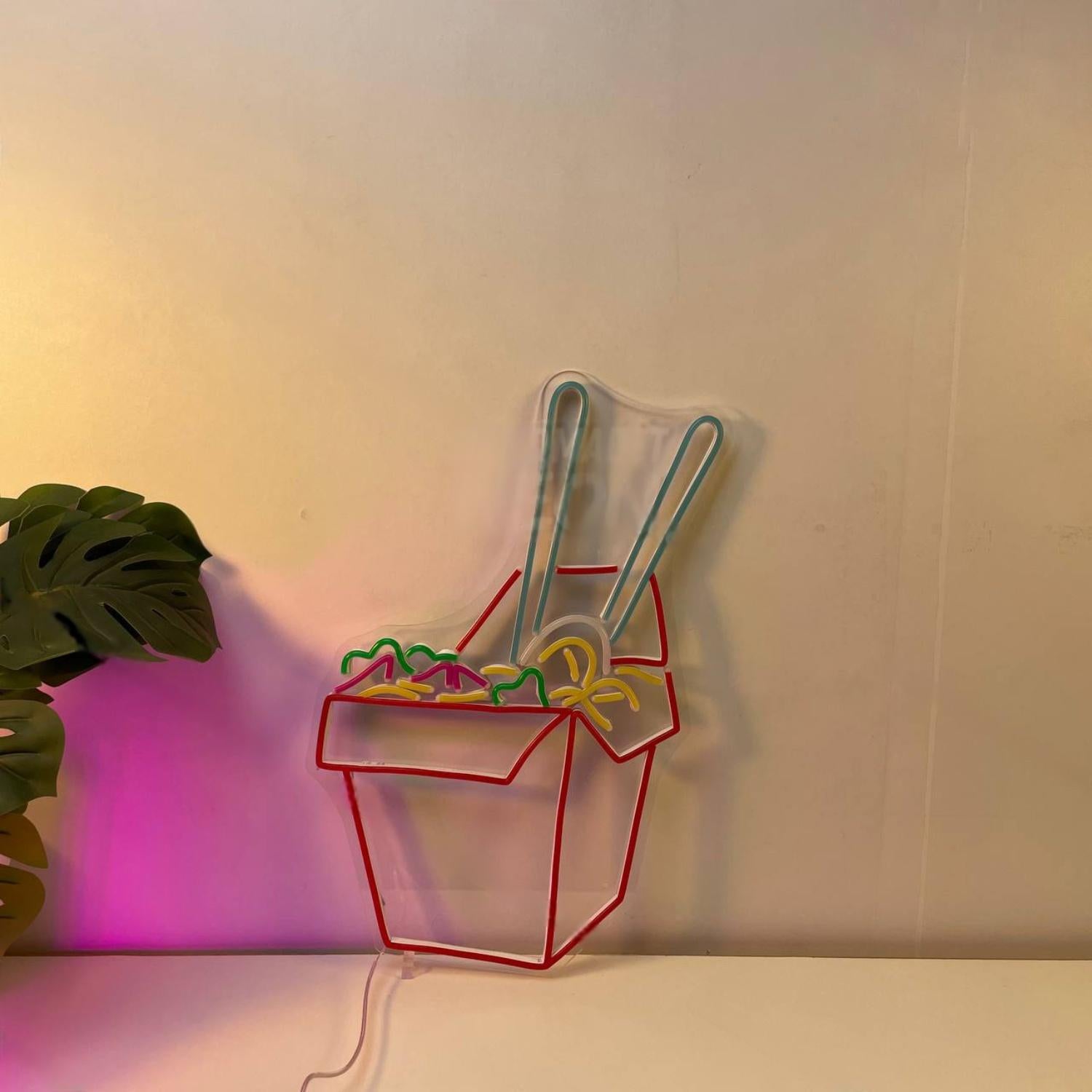 Chinese Noodle Takeout Box Led Neon Sign Food Led Neon Sign | Shineneon