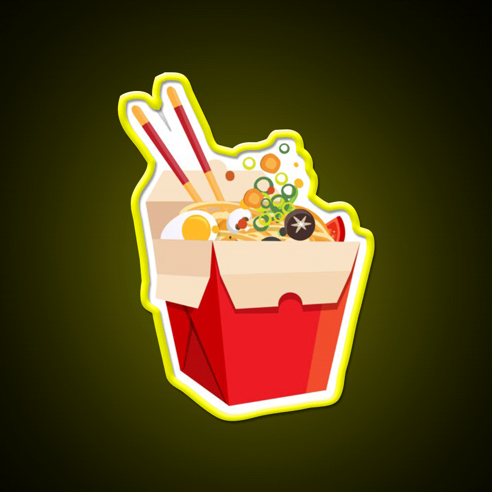 Chinese Noodles Food Led Neon Sign Chinese Food Rgb Color