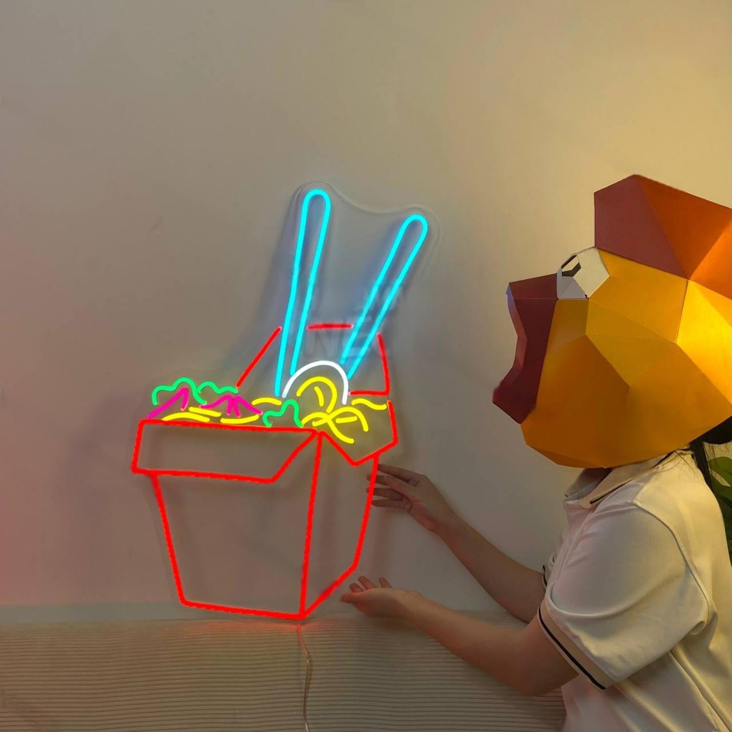 Chinese Ramen Take Out Box Led Neon Sign Food Led Neon Sign | Shineneon