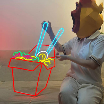 Chinese Ramen Take Out Box Led Neon Sign Food Led Neon Sign | Shineneon