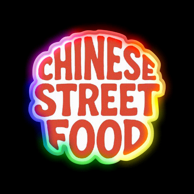 Chinese Street Food Led Neon Sign Chinese Food Rgb Color