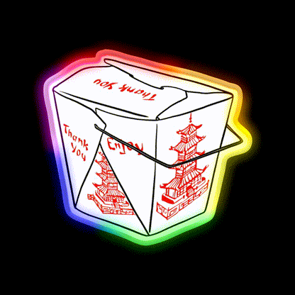 Chinese Take Out Led Neon Sign Chinese Food Rgb Color