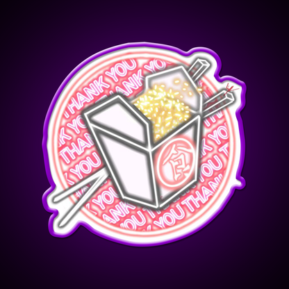 Chinese Takeout Thank You Led Neon Sign Chinese Food Rgb Color