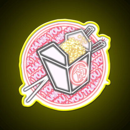 Chinese Takeout Thank You Led Neon Sign Chinese Food Rgb Color - Shineneon