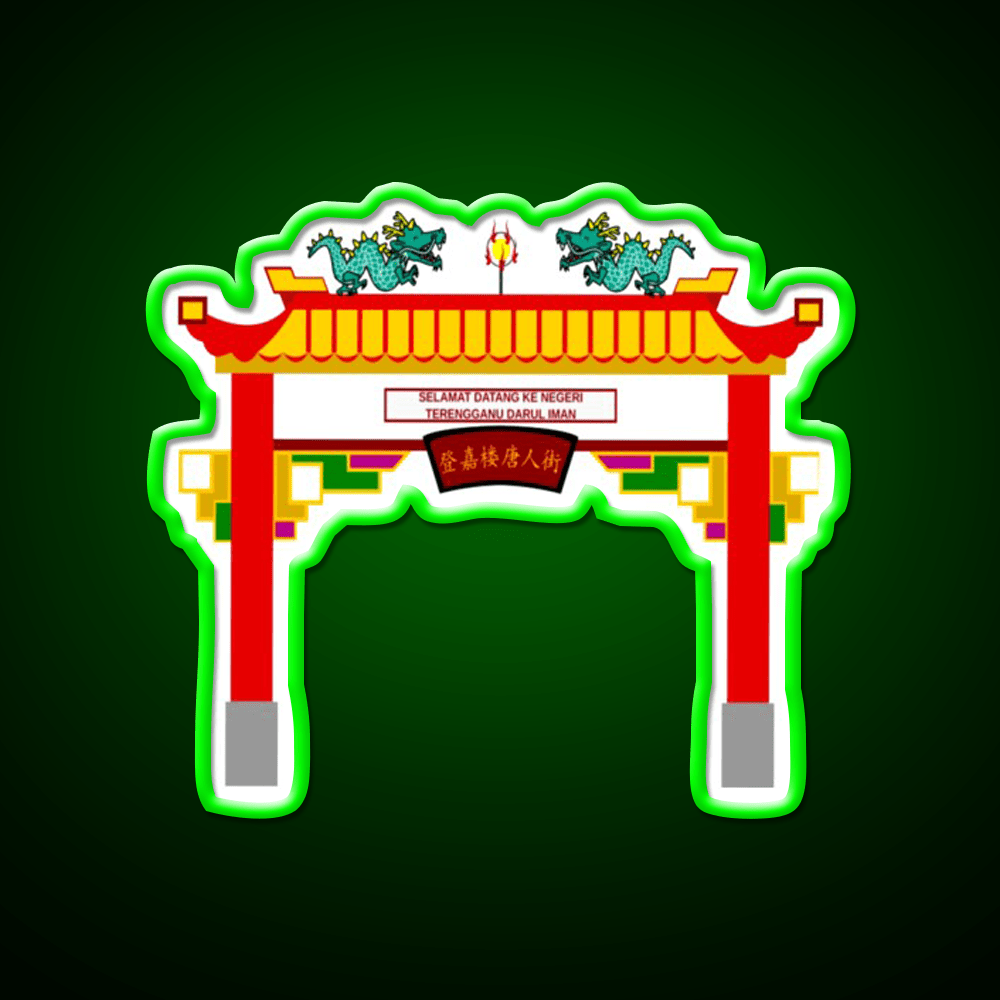 Chinese Temple Door Asian Cultural Led Neon Sign Rgb Color - Shineneon
