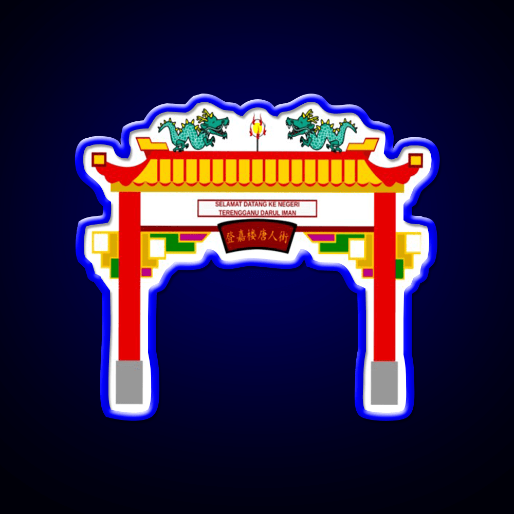 Chinese Temple Door Asian Cultural Led Neon Sign Rgb Color - Shineneon