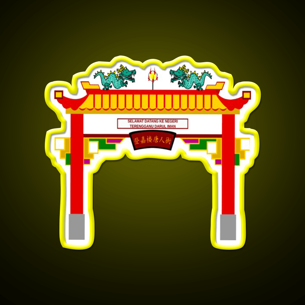 Chinese Temple Door Asian Cultural Led Neon Sign Rgb Color - Shineneon