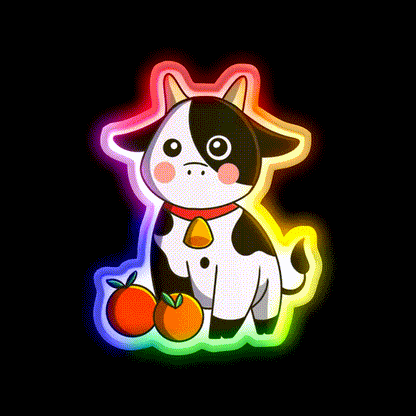 Chinese Zodiac Ox Asian Cultural Led Neon Sign Rgb Color - LED neon sign close-up detail