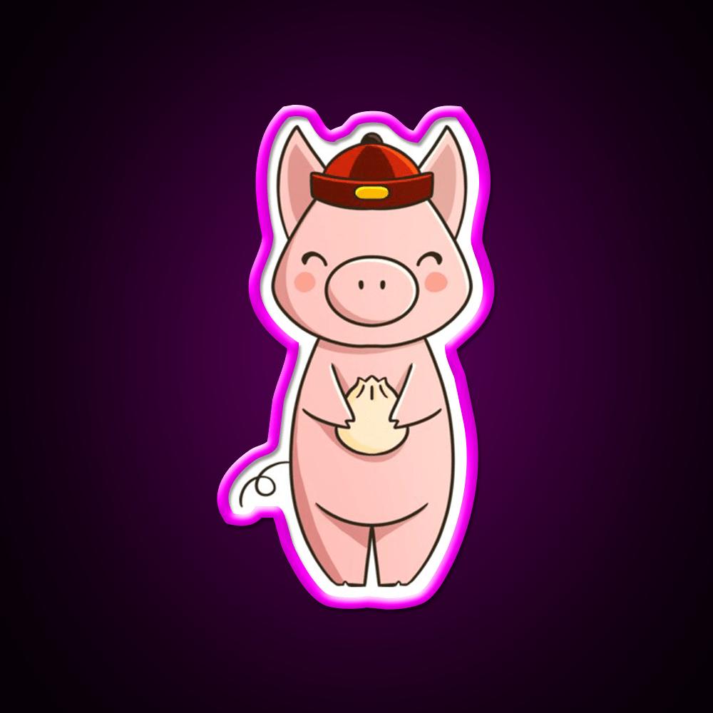 Chinese Zodiac Pig Asian Cultural Led Neon Sign Rgb Color - Shineneon