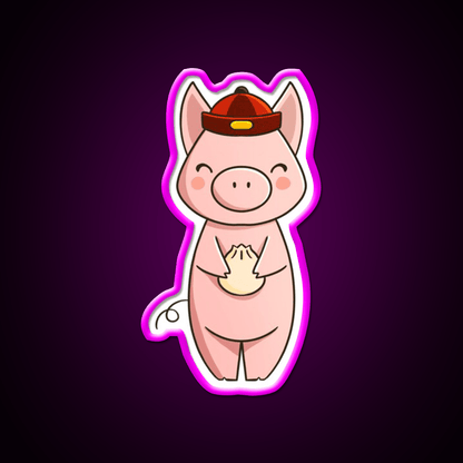 Chinese Zodiac Pig Asian Cultural Led Neon Sign Rgb Color - Shineneon