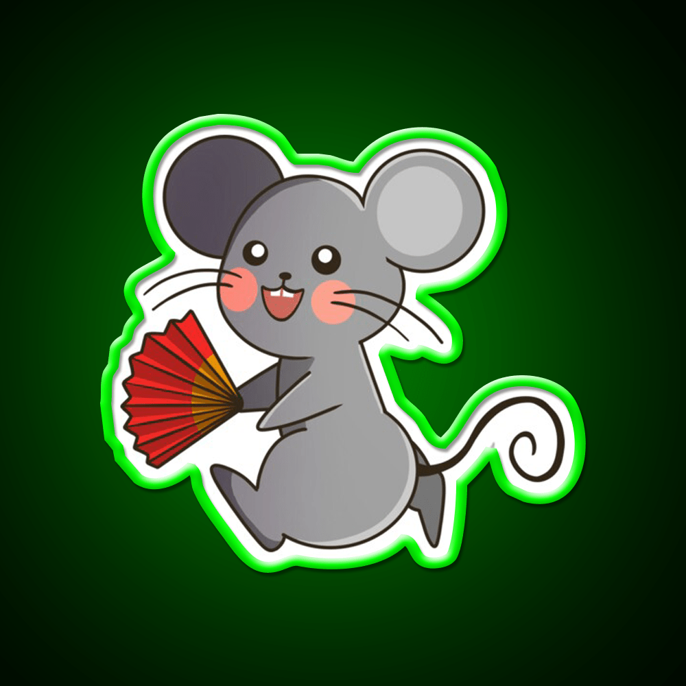 Chinese Zodiac Rat Asian Cultural Led Neon Sign Rgb Color - Shineneon