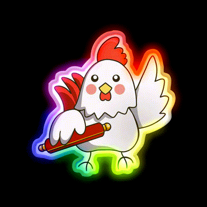 Chinese Zodiac Rooster Asian Cultural Led Neon Sign Rgb Color - LED neon sign close-up detail