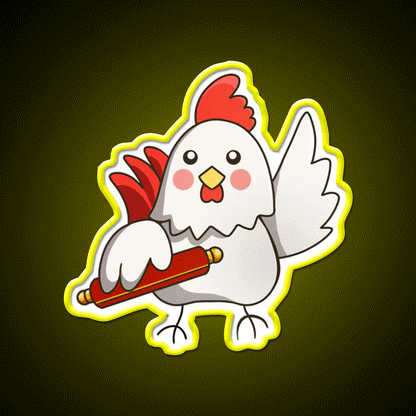 Chinese Zodiac Rooster Asian Cultural Led Neon Sign Rgb Color - Custom LED neon sign front view