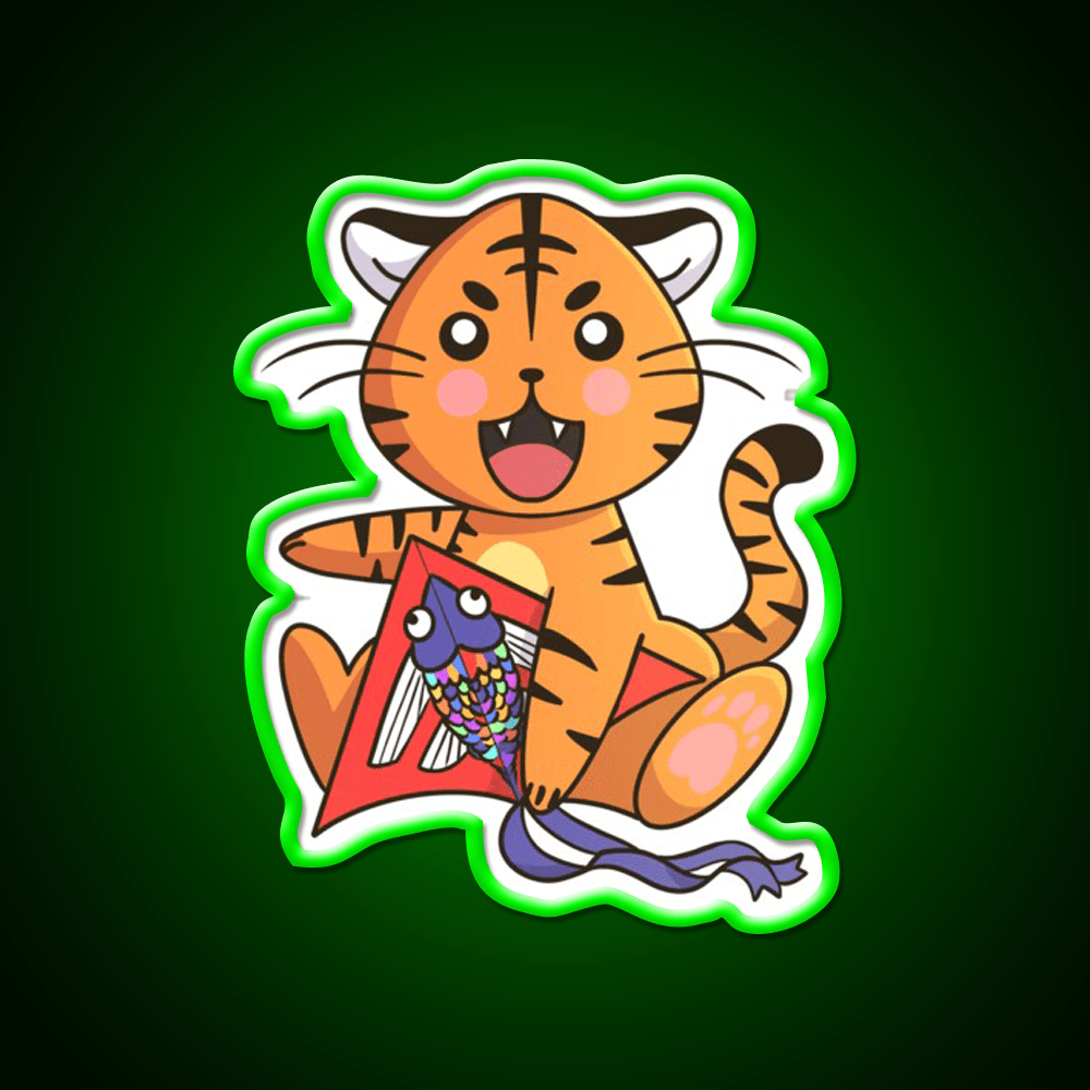 Chinese Zodiac Tiger Asian Cultural Led Neon Sign Rgb Color - Shineneon